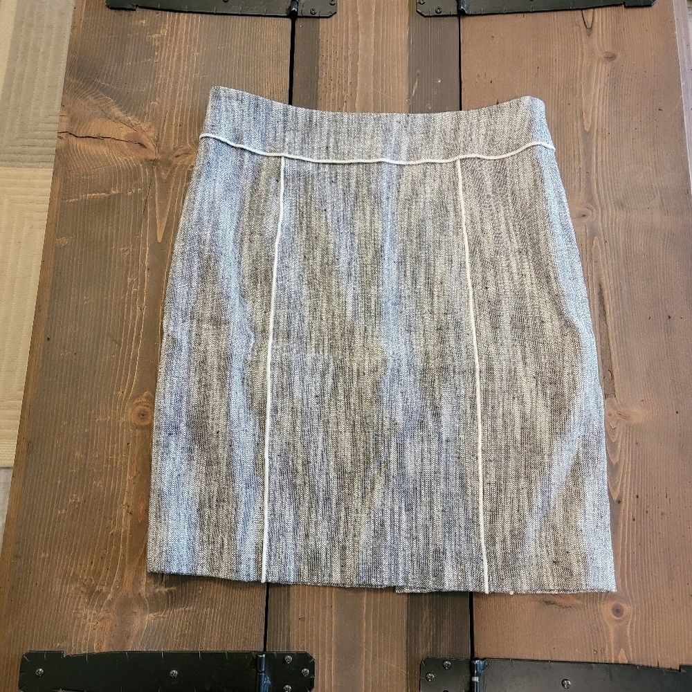Talbots Black/White Tweed Skirt 8 petite
